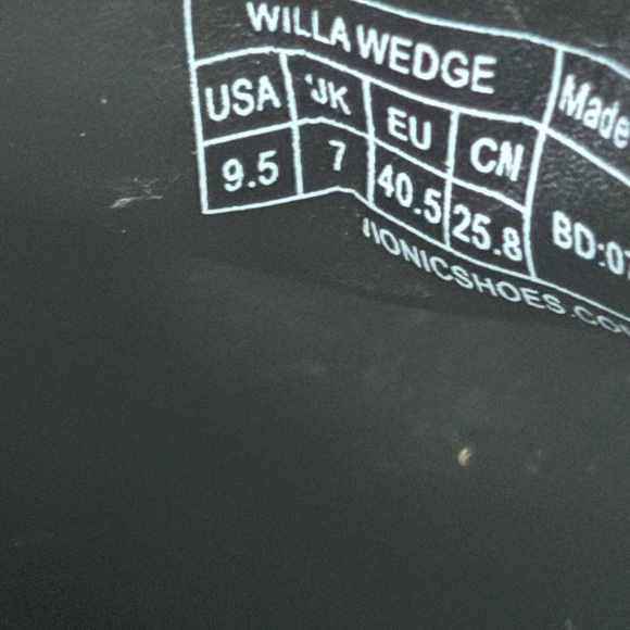 Vionic Willa Wedge Slip-on Loafer Wedge Black Leather 9.5 - Picture 5 of 5